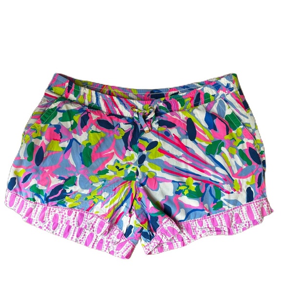 Lilly Pulitzer Katia Lounge Shorts Athletic Short Size Medium Havin a Blast Pink - Picture 1 of 8